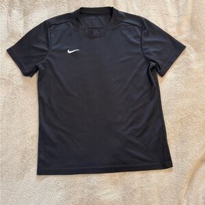 Men’s Large Nike Black Short Sleeve Athletic Tee with White Swoosh